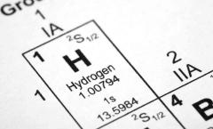 Hydrogen in nature (0.9% in the Earth's crust)