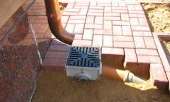 The device of storm water drain in a private house