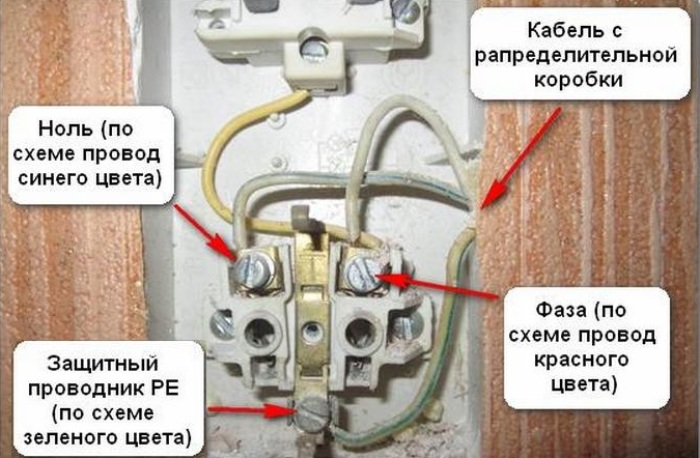 Как подключить блок из двух выключателей и розетки